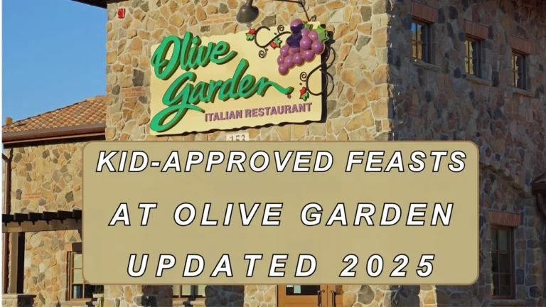 Olive Garden Kids Menu Updated 2025