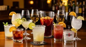 Olive Garden happy hour cocktails and drinks including Italian Margarita, wine